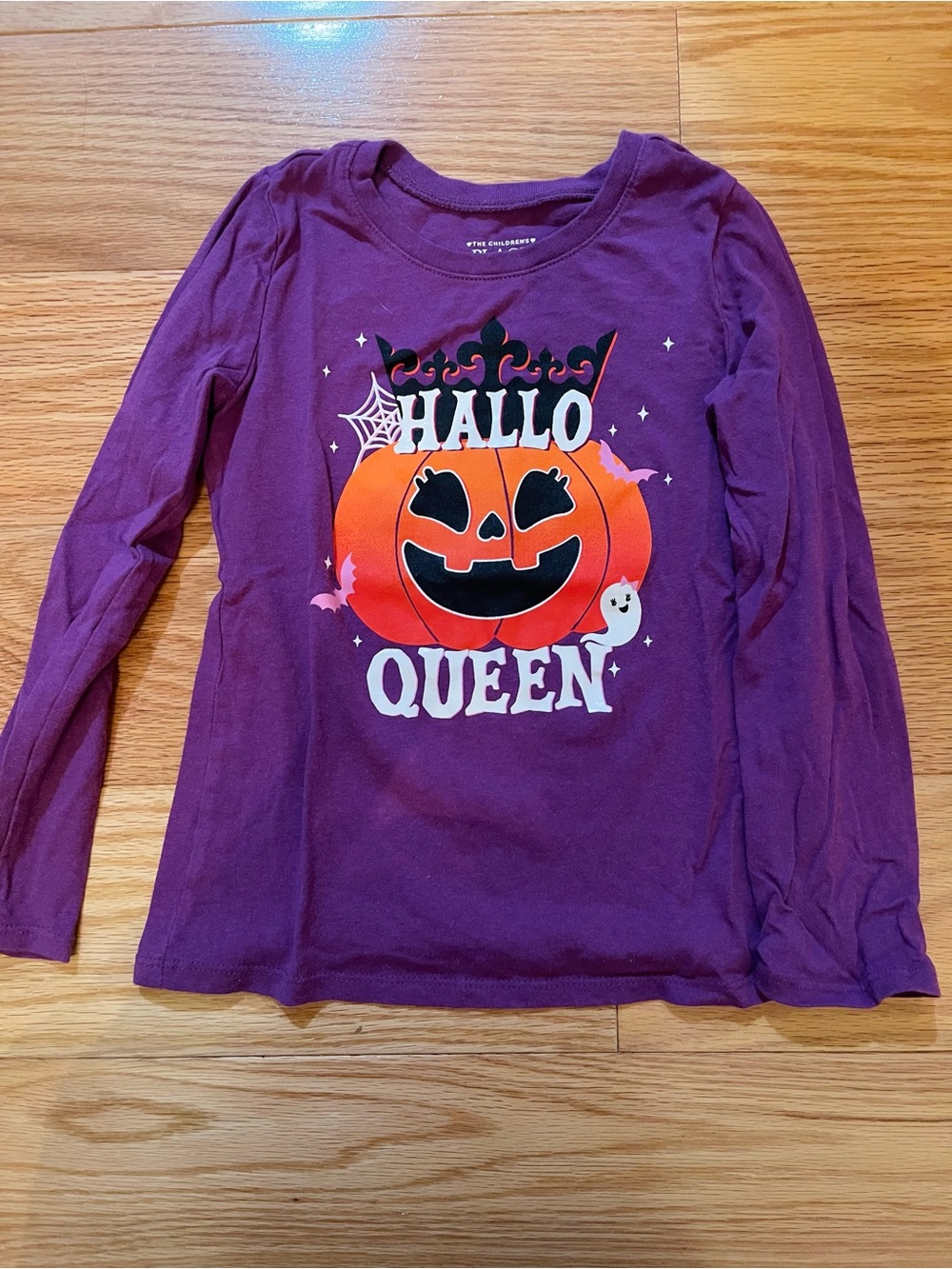 The Children's Place Purple Halloween 'Hallo Queen' Pumpkin Long Sleeve Tee